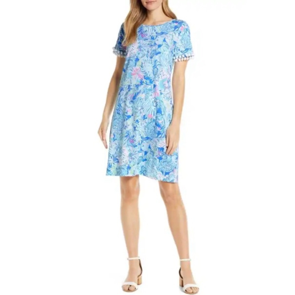 Lilly Pulitzer Blue and Pink Floral Dress